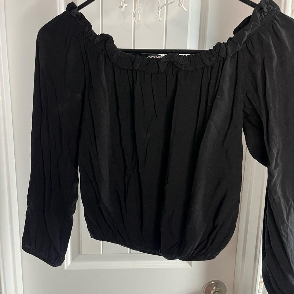 Brandy Black Off-Shoulder Top